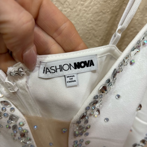 Fashion Nova Elegant White Asymmetrical Dress - Picture 7 of 12